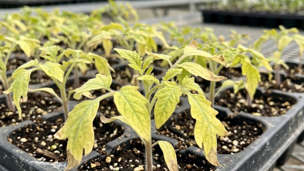 What is the cause of the yellowing of the leaves of tomato seedlings? What is the cause of the yellowing of the leaves of tomato seedlings?